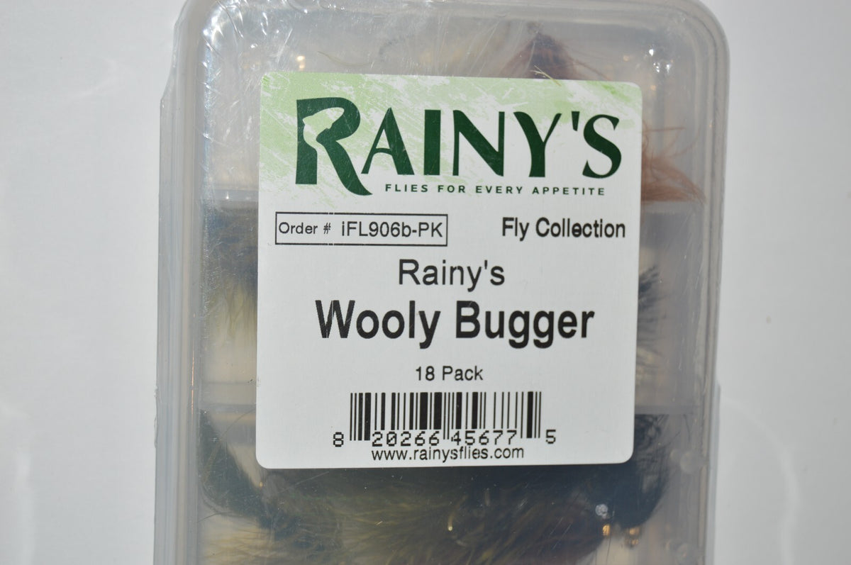 Fly Fishing Woolly Bugger Assortment Kit with Box - 18 Hand-Tied Flies