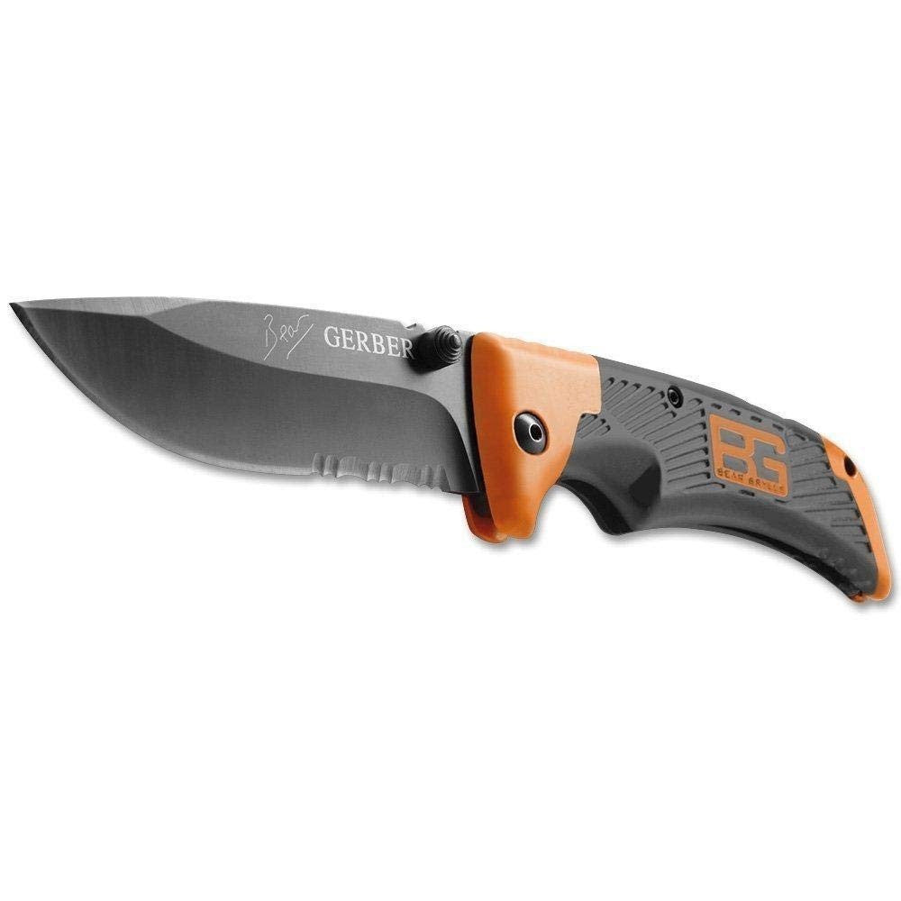 Survival Folding Knife with Serrated Blade - Compact Outdoor Tool