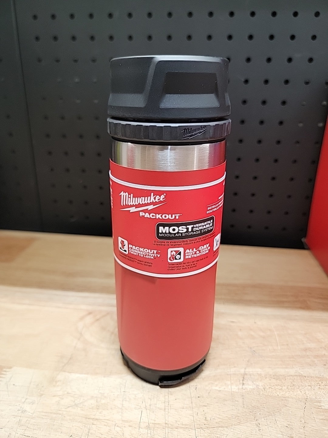 Insulated Metal Water Bottle with Twist Sip Lid - 18 Oz. Red