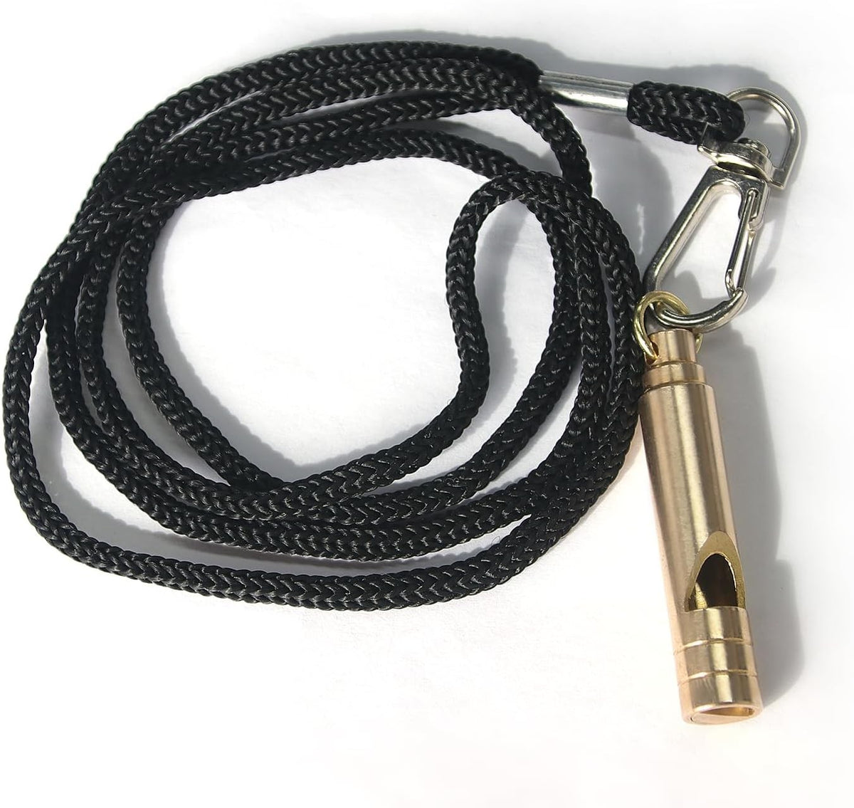 Loud Emergency Brass Whistle 125 dB Survival Keychain for Outdoor & Safety