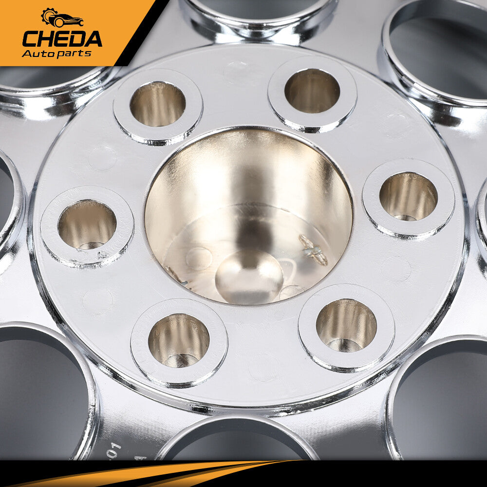 10-Inch Golf Cart Hub Caps - Chrome Wheel Covers for EZGO Club Car Yamaha