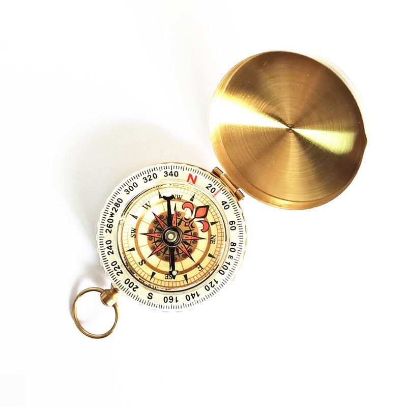 Outdoor Brass Pocket Compass Military Hiking Camping Navigation Tool