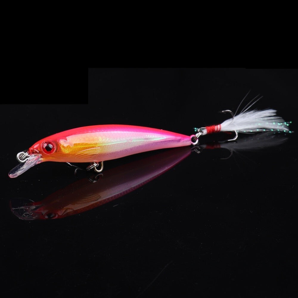 10 Pcs Artificial Fishing Lures Crankbaits Minnow Baits Tackle Set
