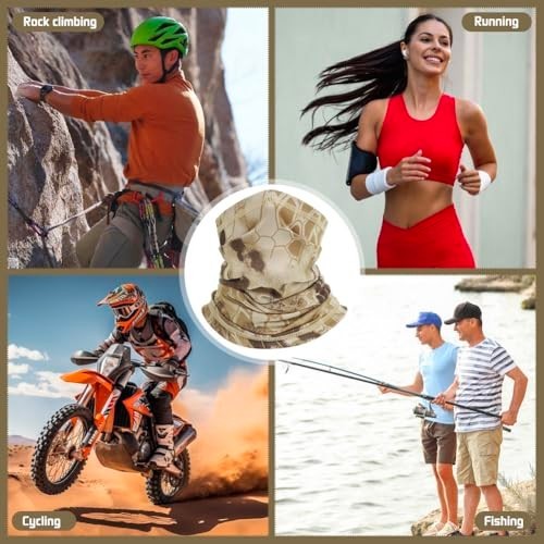 8-Pack Cooling Neck Gaiters for Men Women Sun Protection Face Cover Scarf