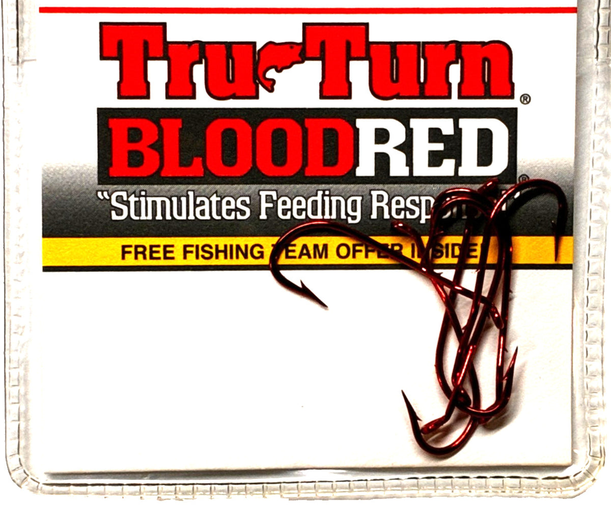 2 Packs Blood Red Size 4 Bait Holder Hooks - Fishing Accessories, 6 Count Each