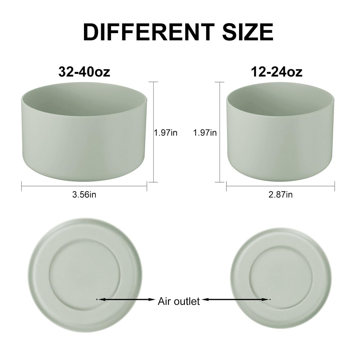 Silicone Protective Boot for 32-40oz Hydroflask Water Bottles - Agave