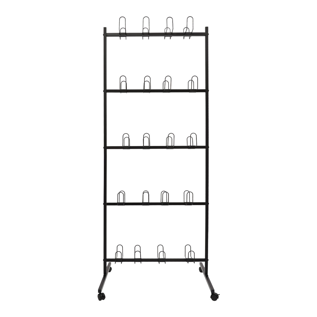 Boxing Gloves Drying Rack with Wheels - Holds Up to 20 Pairs for Gym Storage