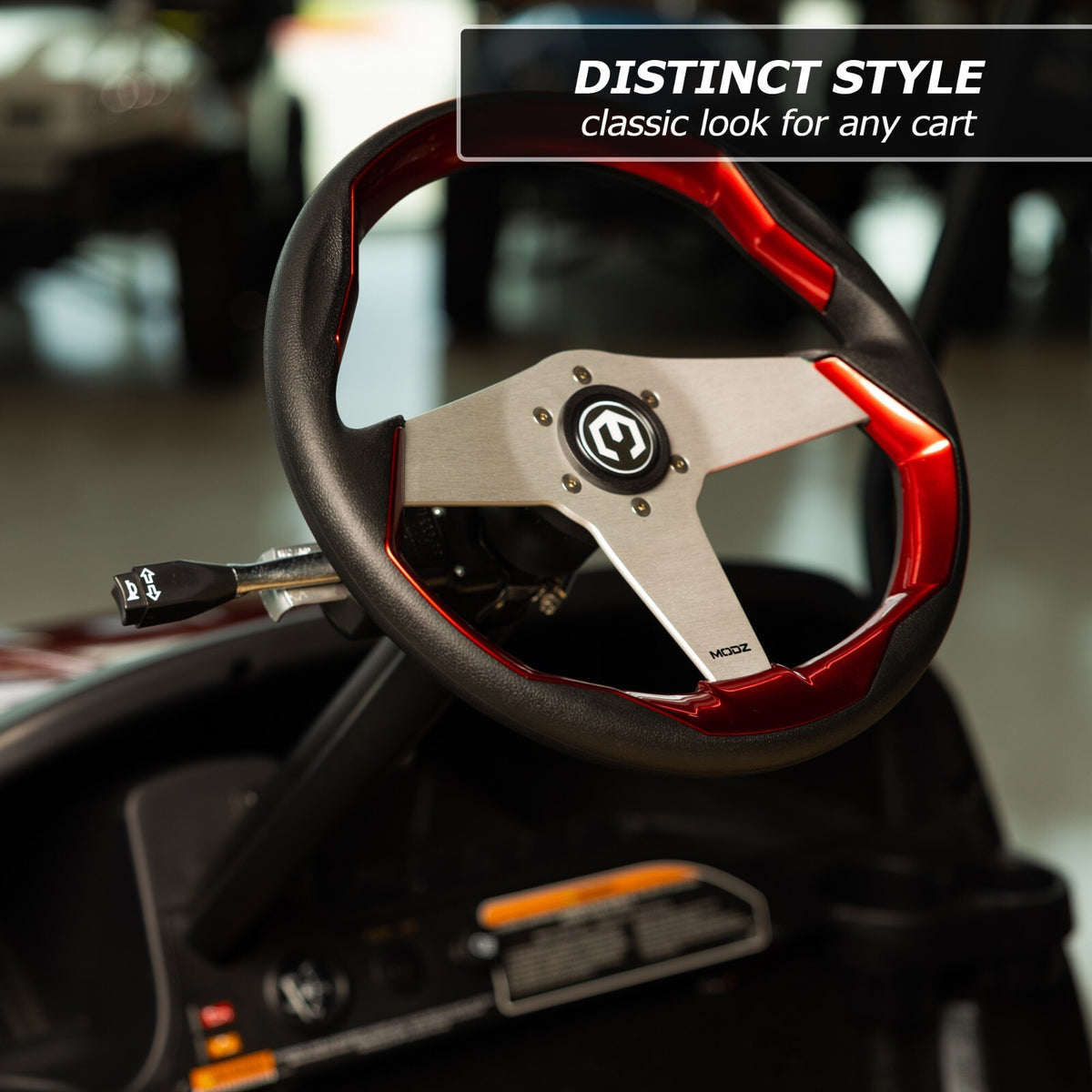 Golf Cart Steering Wheel Kit with Adapter - Custom Colors for Club Car, EZGO, Yamaha