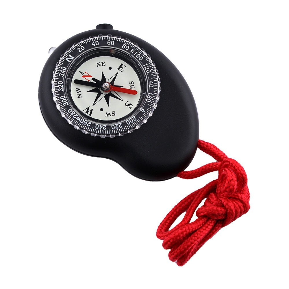 3-in-1 Compass with LED Flashlight & Lanyard for Hiking Camping