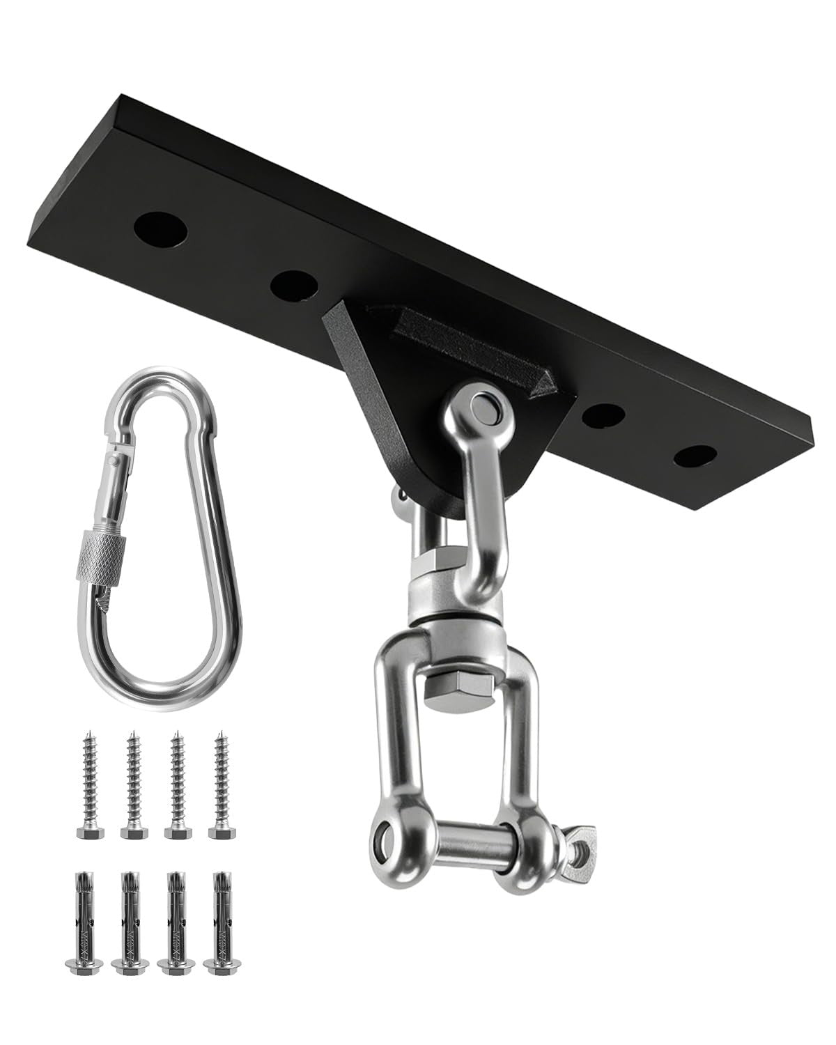 Heavy Bag Hanger Wall Ceiling Mount Bracket with Swivel Carabiner 900LB Capacity