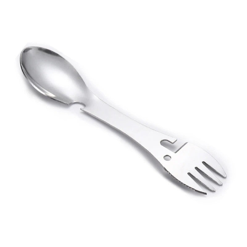 5-in-1 Camping Spork Set - Stainless Steel Multi-Functional Outdoor Utensils