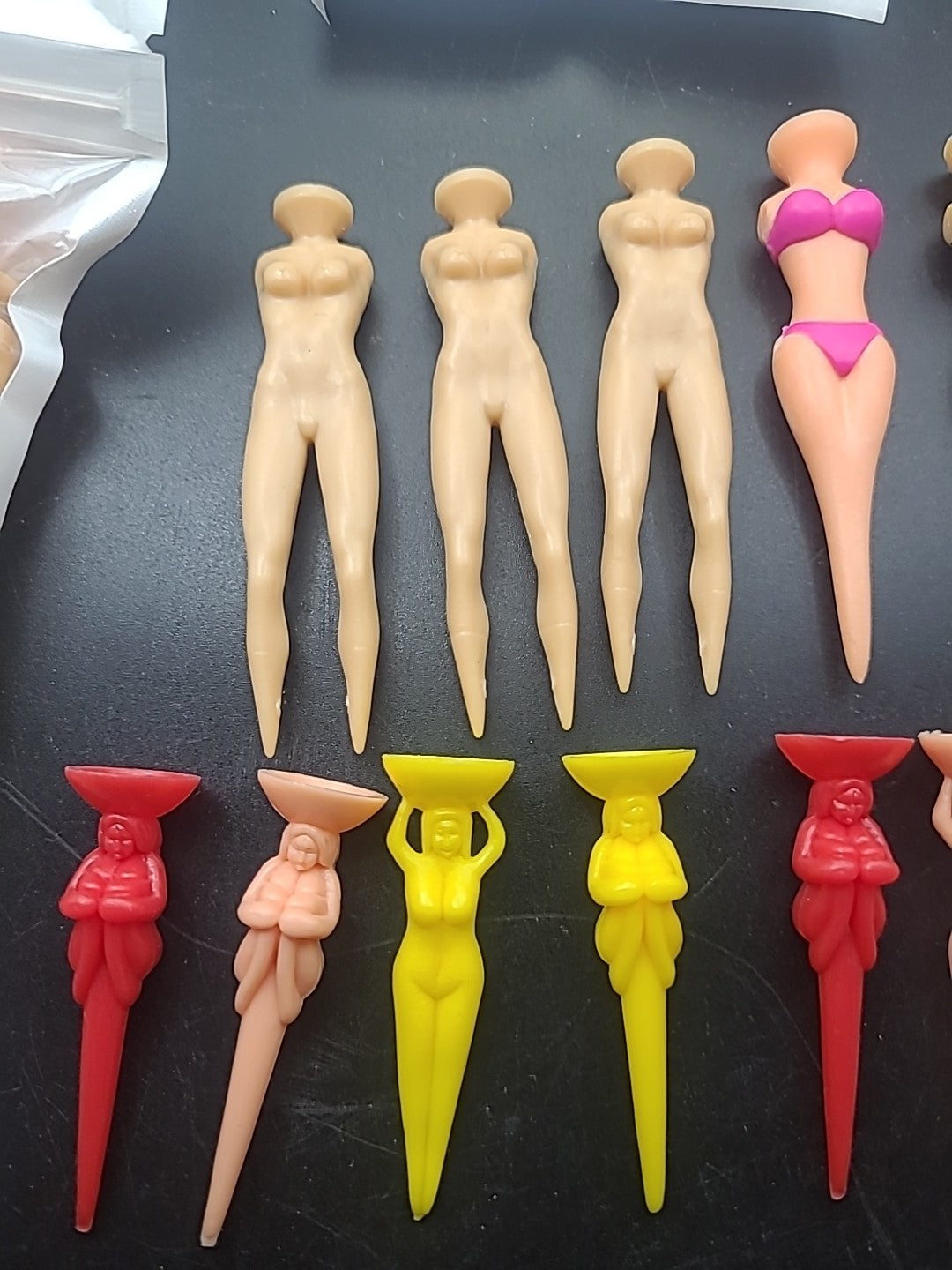 40 Pcs Bikini & Naked Lady Golf Tees - Novelty Nude Ball Holders