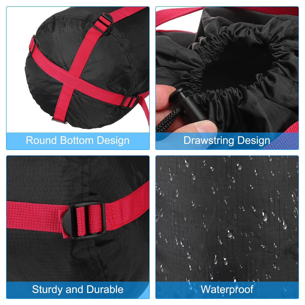 Waterproof Compression Sack for Sleeping Bag Clothes & Gear - S Size, 2 Pack