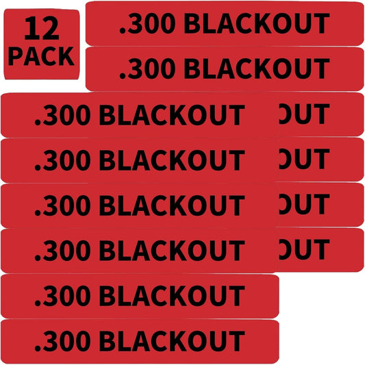 12-Pack Rubber Magazine Marking Bands for .300 Blackout Magazines - Red-Black