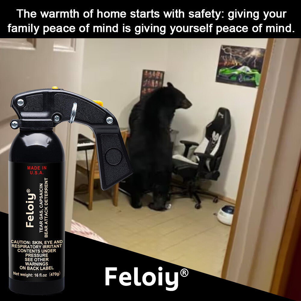 16 oz. Bear Repellent Spray with Holster - Fog Deployment, 35 ft Range, EPA Approved