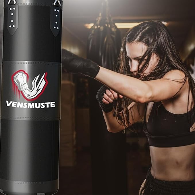 Heavy Boxing Punching Bag with Gloves for MMA Karate Kickboxing - Unfilled 4ft