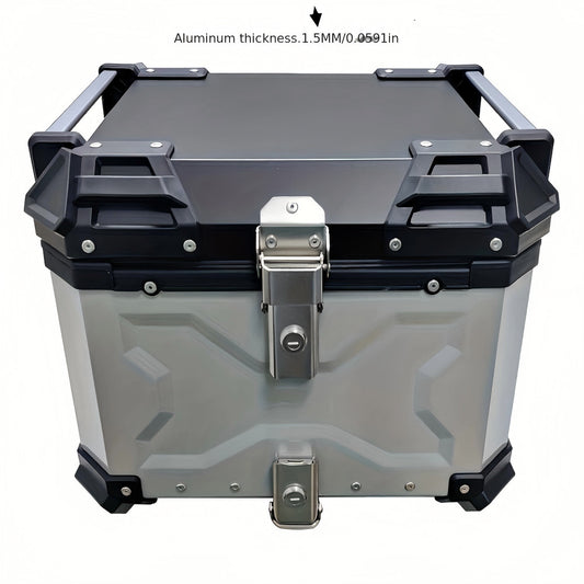 45L Motorcycle Top Case Aluminum Alloy Hard Luggage Box Waterproof Dustproof