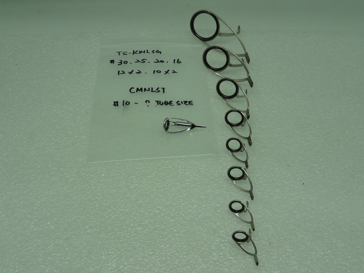 8-Piece Surf Fishing Rod Guides Set with #10 SIC Ceramic Rings for Medium to Heavy-Duty Rods