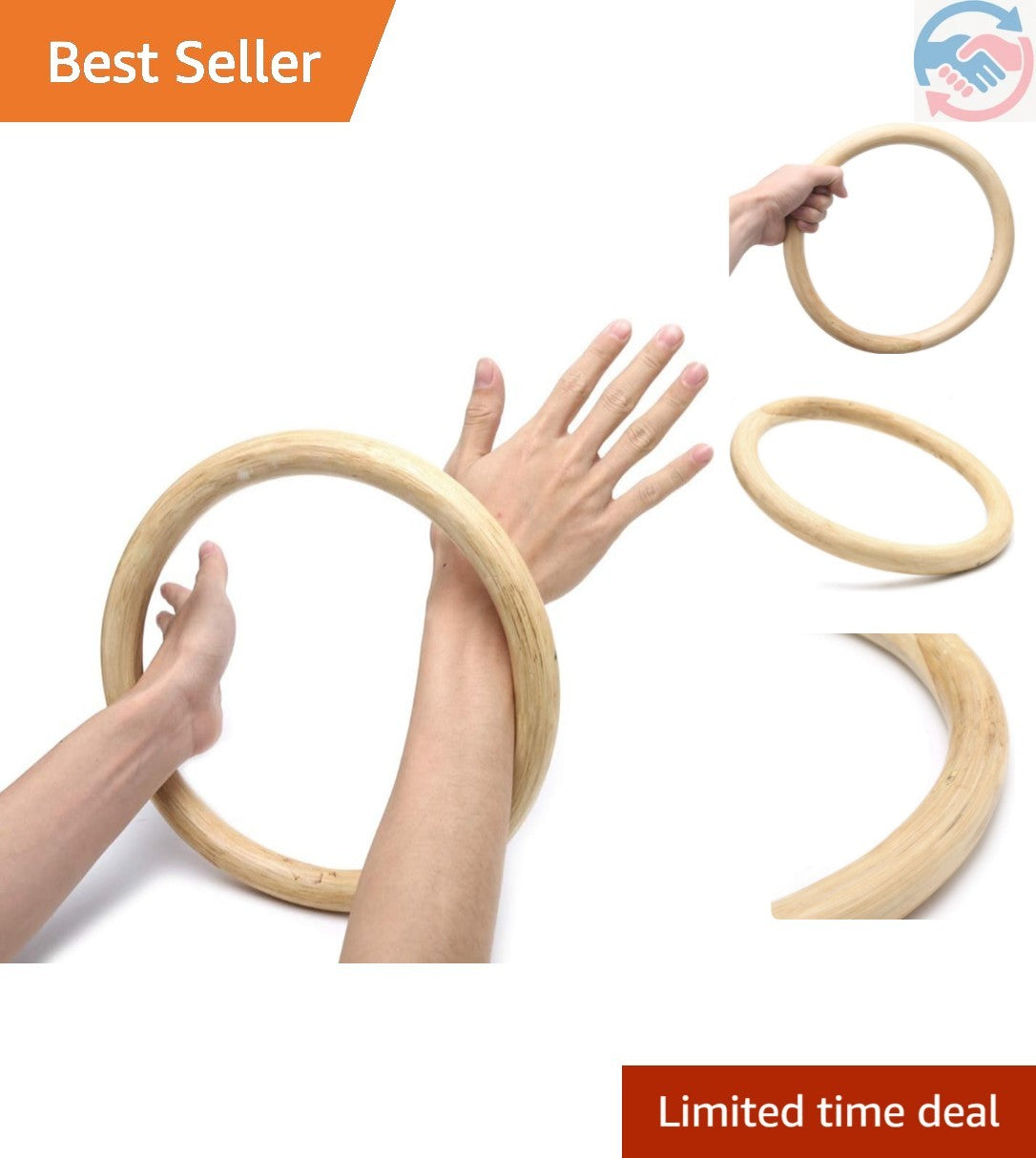 Martial Arts Wooden Kung Fu Ring for Hand and Wrist Strength Training