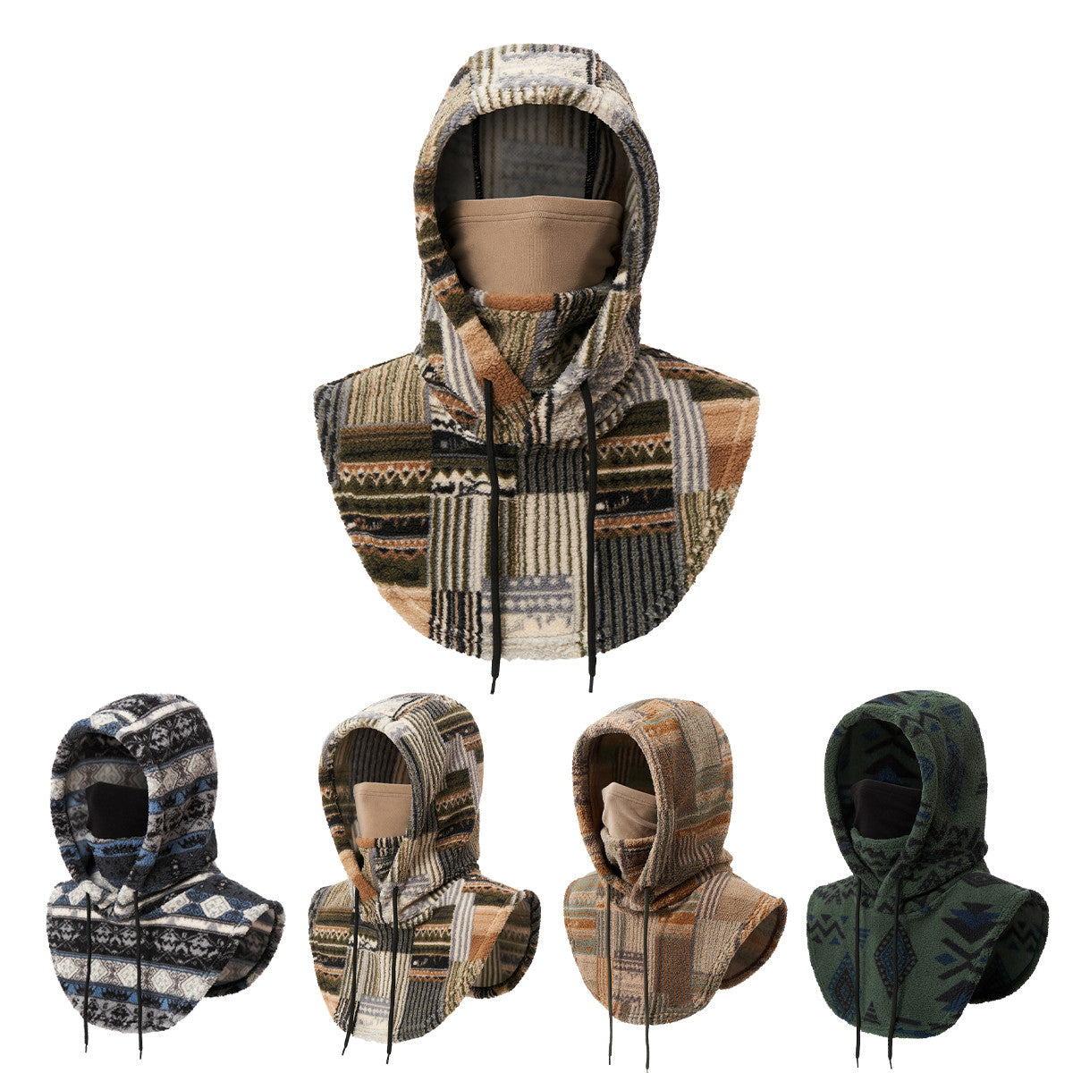 Unisex Winter Balaclava Ski Mask with Fleece Windproof Neck Cover for Men & Women