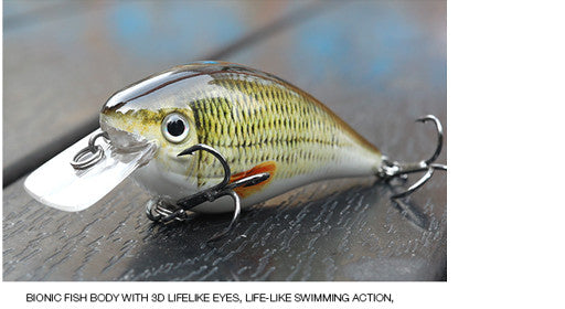 Squarebill Crankbait Lure 2.4 Inch 5-Pack - High-Def Fish Attractor for Shallow Water Fishing