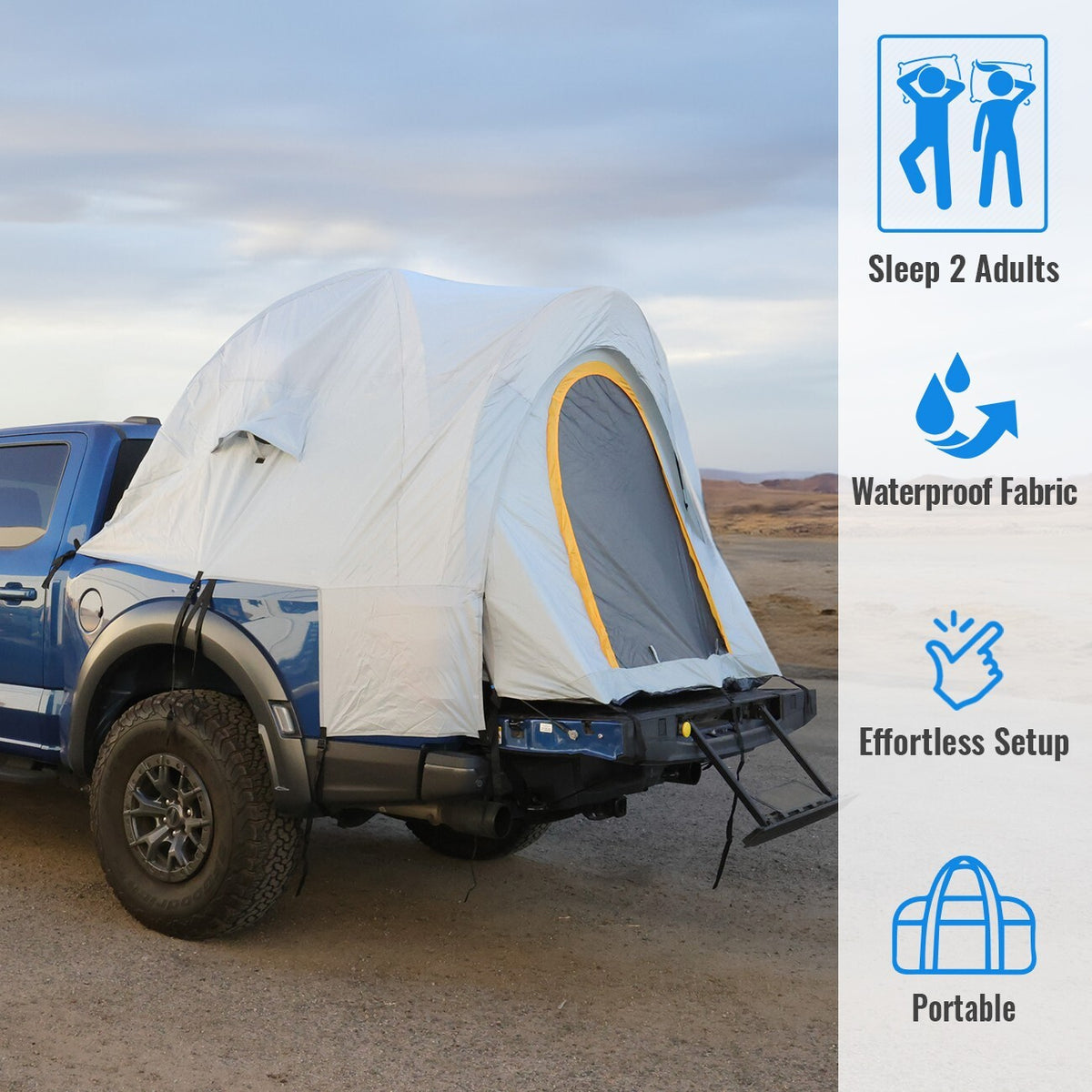 Waterproof Truck Bed Tent for Pickup 5.5-5.8ft Camping Shelter