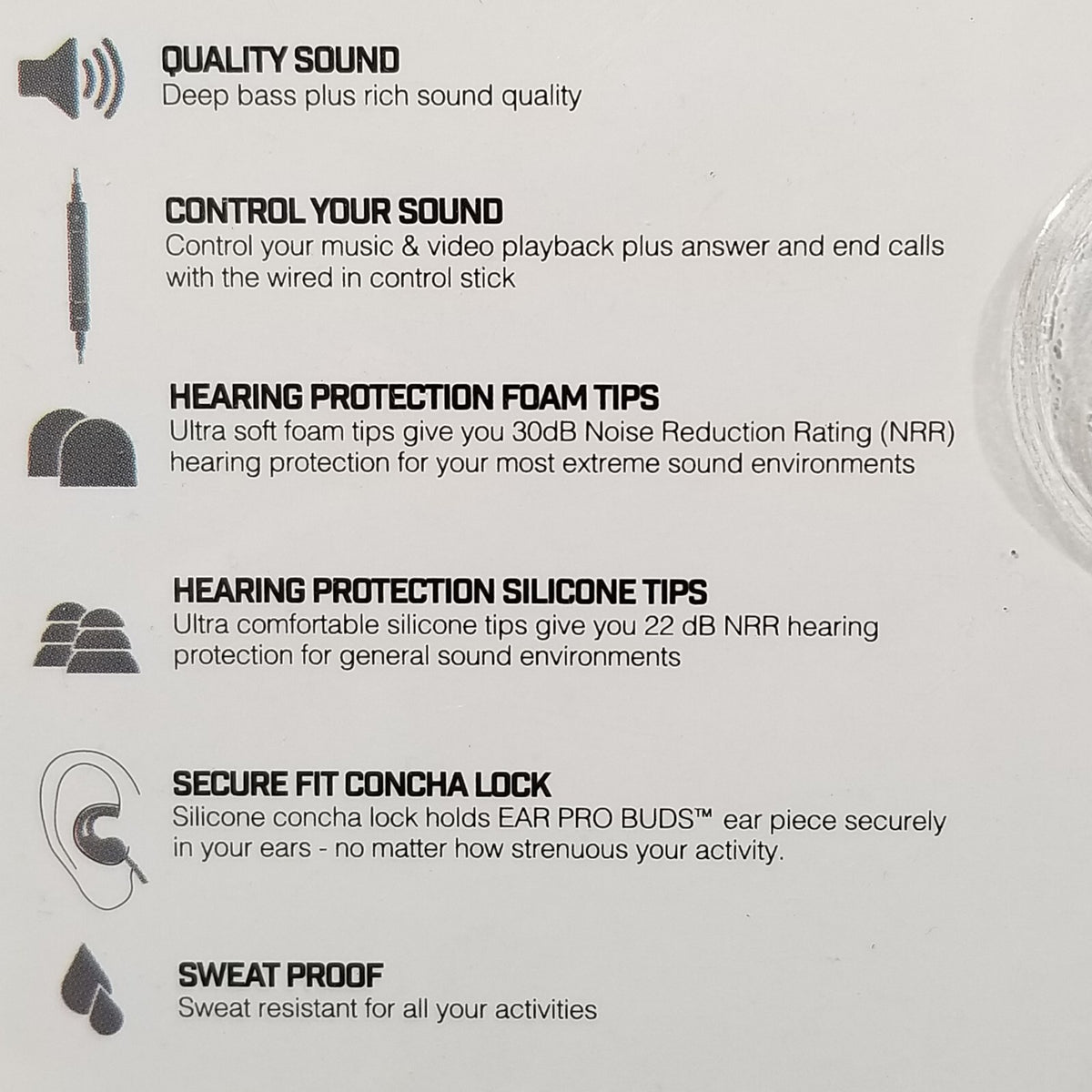 Wired Hearing Protection Earbuds for Shooting & Noise Control - AXIL Ear Pro Buds