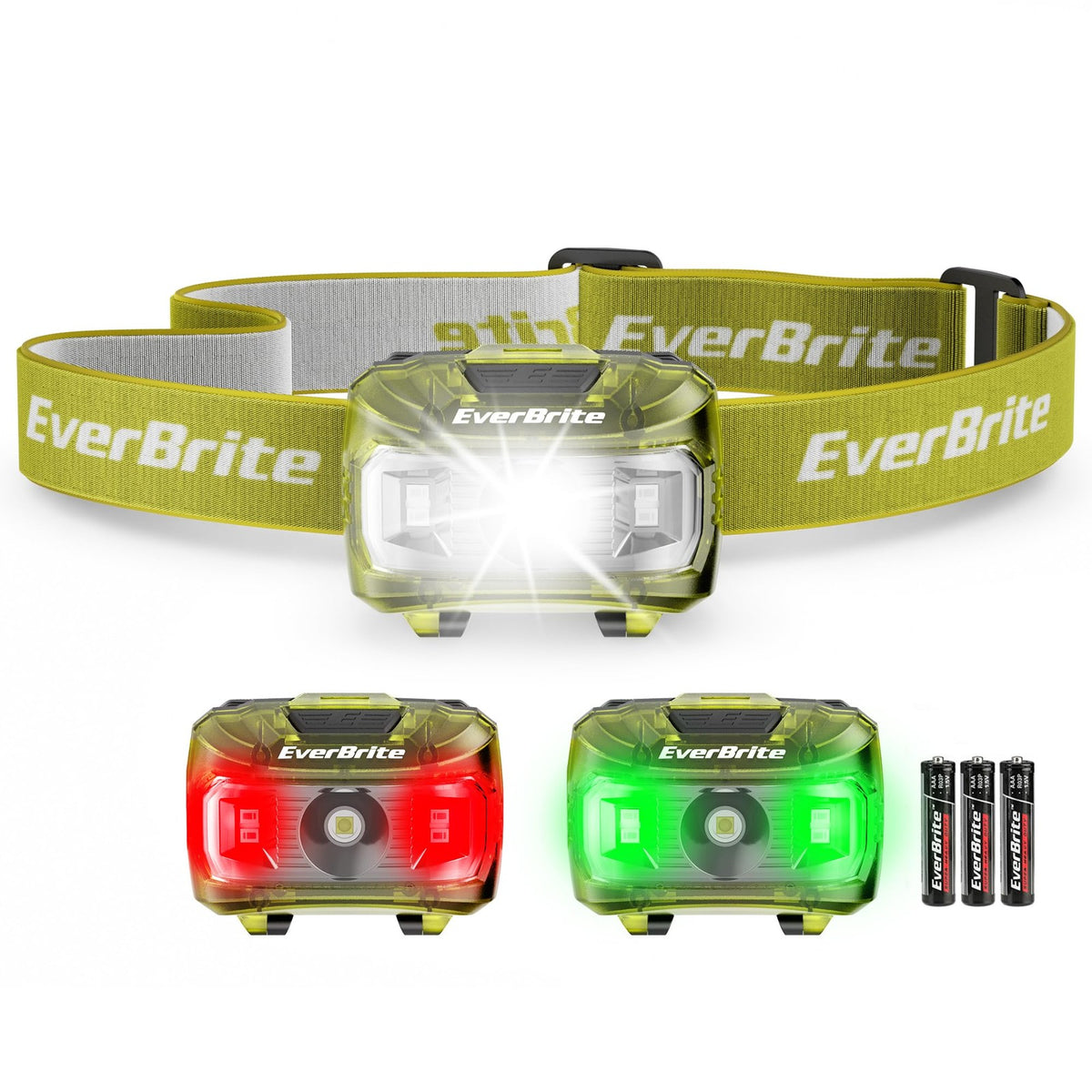 LED Headlamp 300 Lumens, Adjustable, Waterproof for Kids & Adults