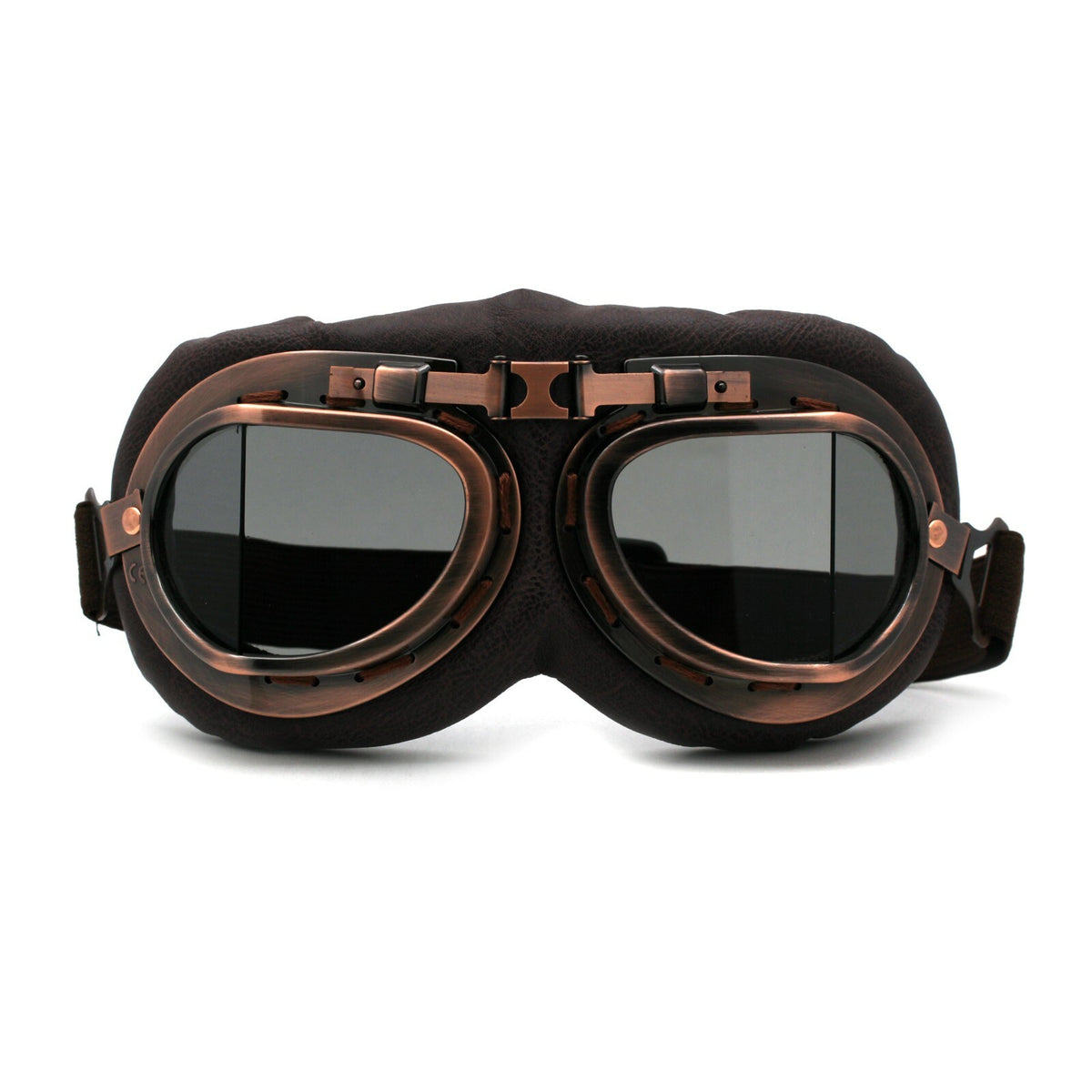Retro Leather Motorcycle Goggle with Padded Steam Punk Style - Multiple Colors