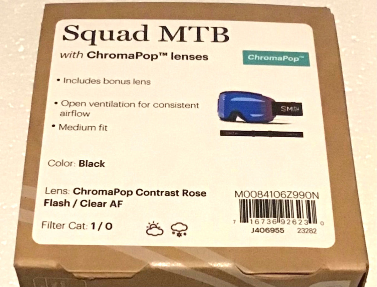 MTB Goggles with ChromaPop Contrast Rose Flash & Clear Lenses – Medium Fit