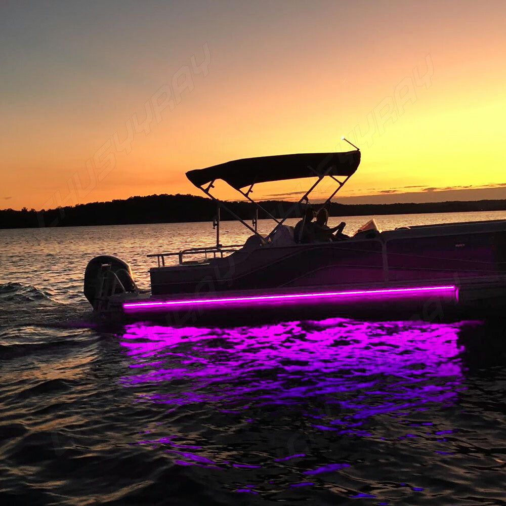 16ft LED UV Night Fishing Light Strip Waterproof Purple UV & White LED
