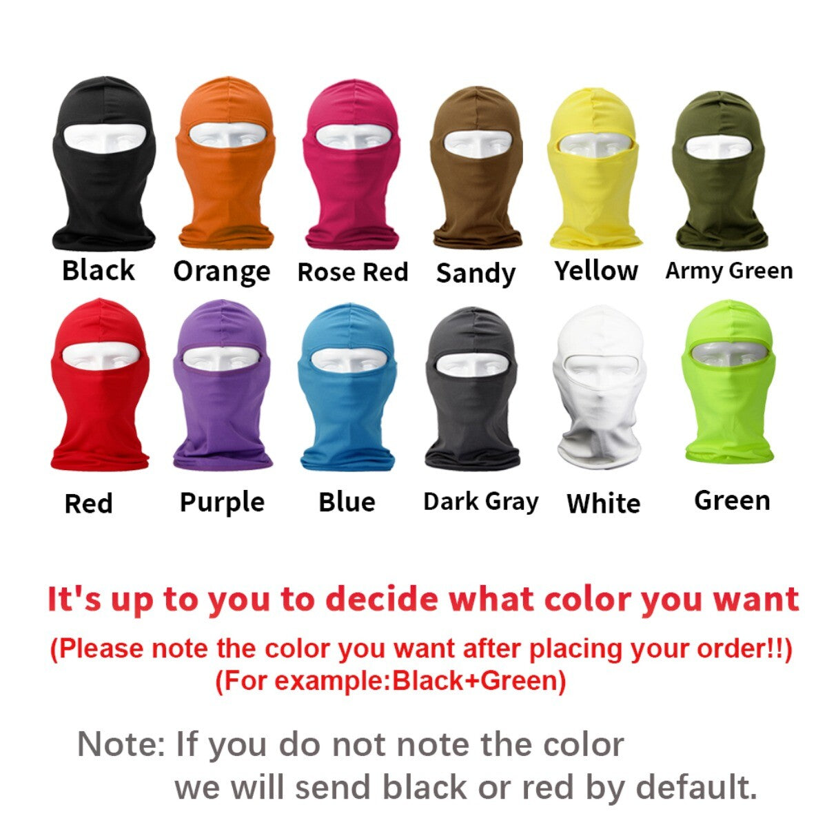 Breathable Full Face Ski Mask Balaclava for Outdoor Activities - Unisex