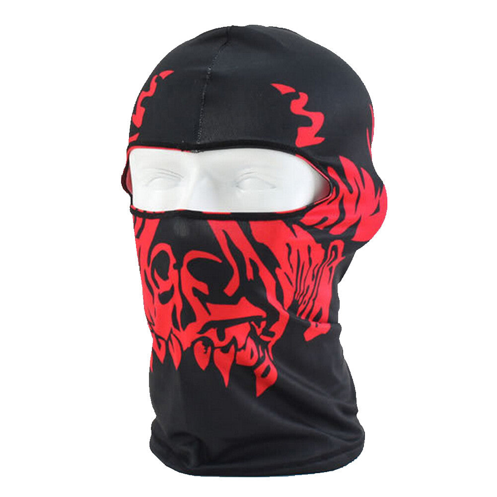 Full Face Balaclava Mask with Skull Print for Outdoor Sports & Tactical Use