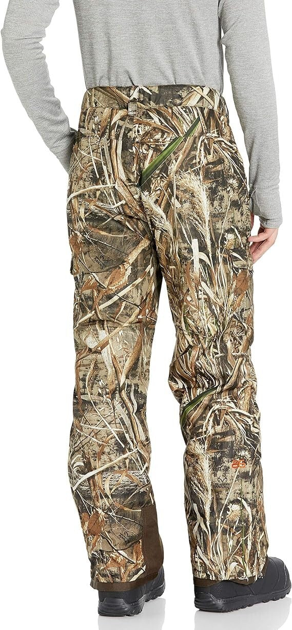 Insulated Snow Cargo Pants for Men with Realtree Camo - Adjustable Fit