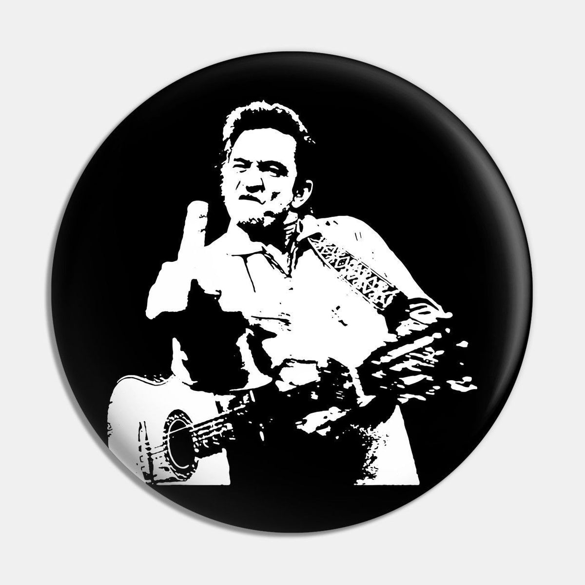 Johnny Cash Vinyl Sticker Decal - 3 Inch Weather-Resistant Music Fan Accessory