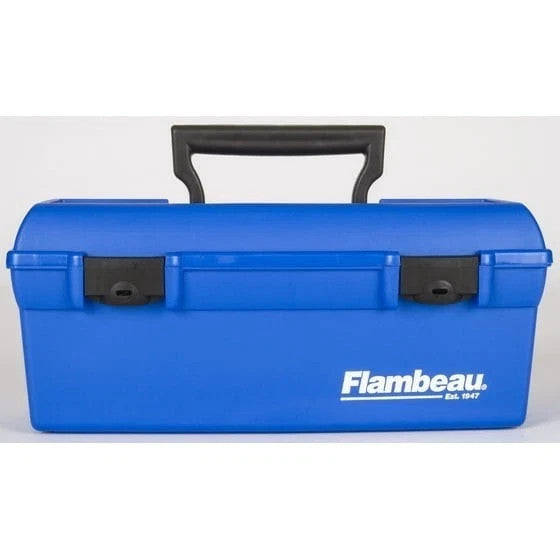 Fishing Tackle Box with Lift-Out Tray - 13 Inch Plastic Storage Organizer, Blue