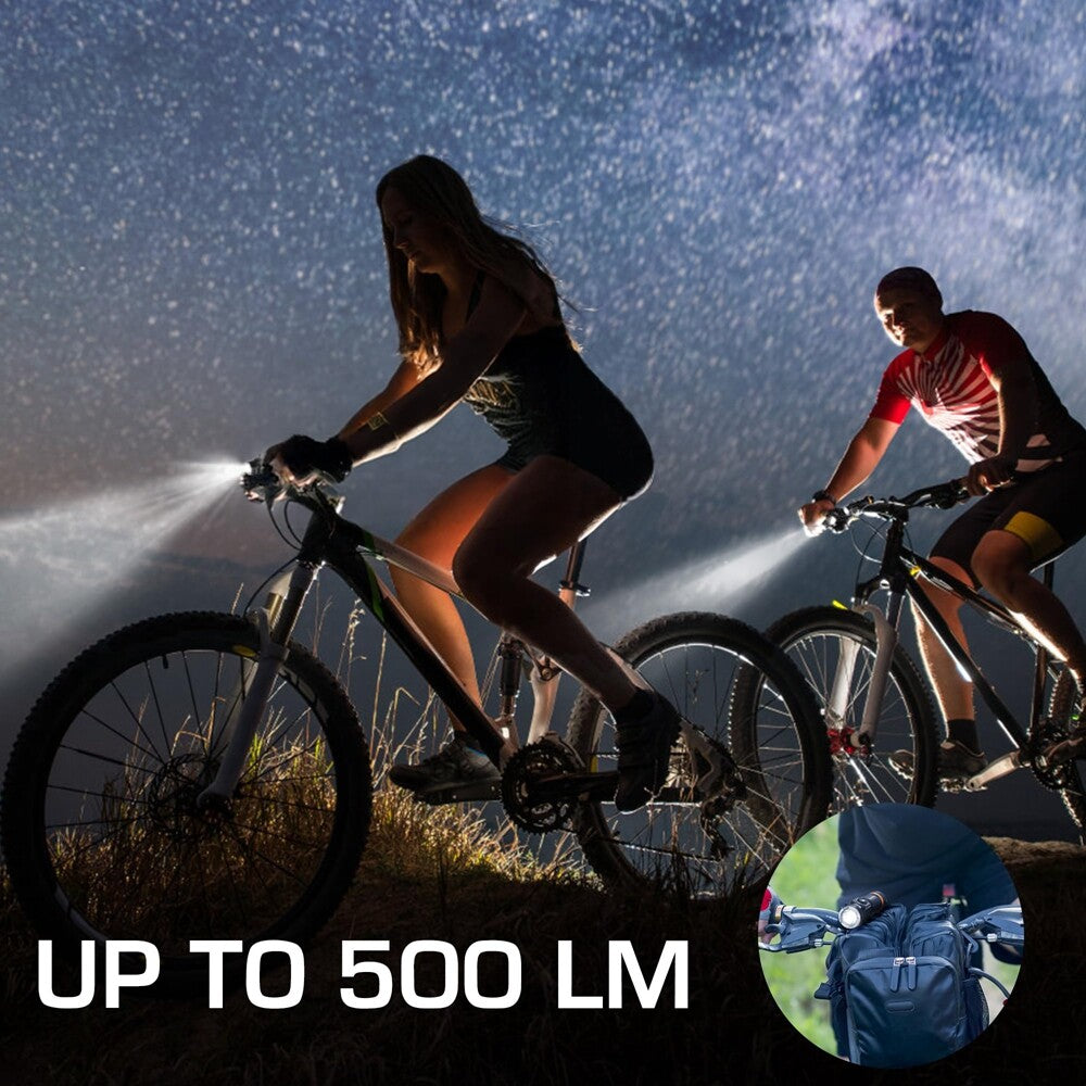 Rechargeable Mini Flashlight 500 Lumens with USB-C, Magnetic Base & 5 Modes