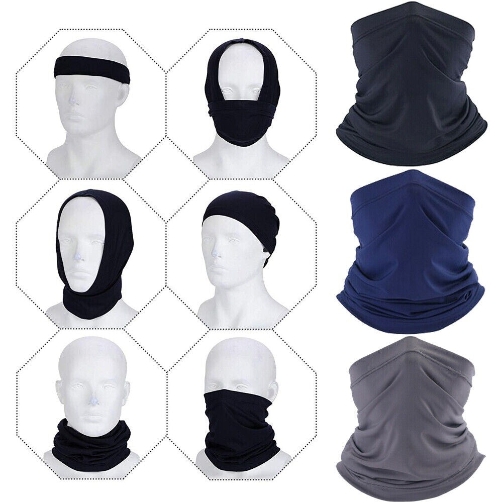 Cooling Neck Gaiter Sports Face Mask UV Dust Windproof Breathable Scarf