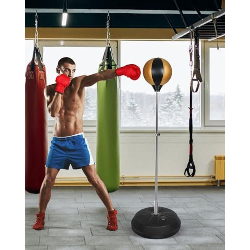 Reflex Boxing Bag with Adjustable Height and Accessories - 17 Inch