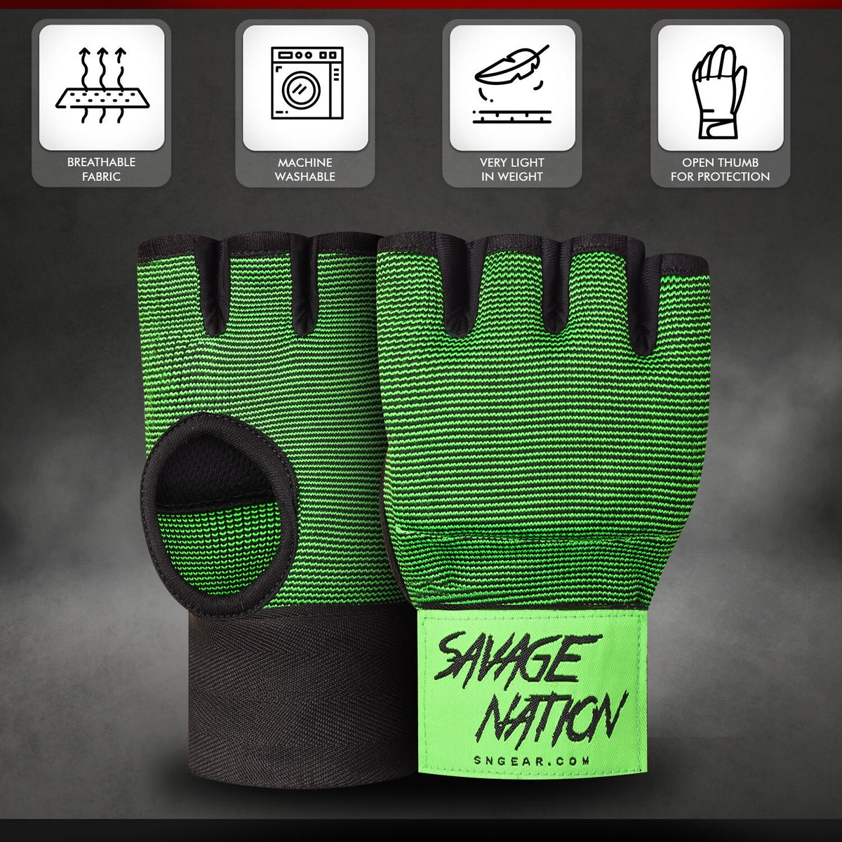 Gel Padded Boxing & MMA Inner Gloves with Hand Wraps - Fight Pair
