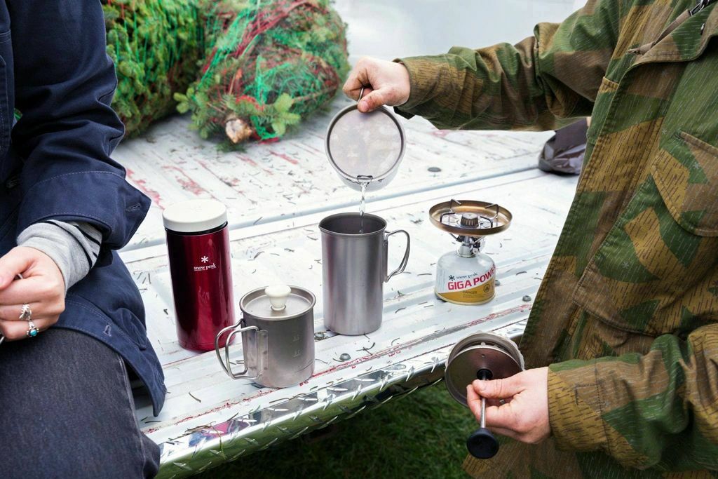 Titanium French Press Coffee Maker - Camping & Travel Coffee Brewer CS-111