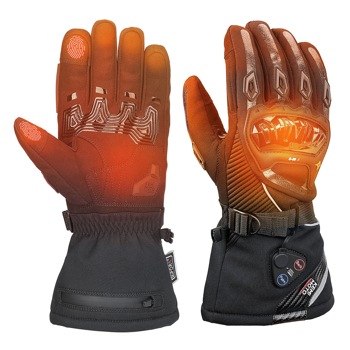 Rechargeable Heated Motorcycle Gloves Touchscreen Men Winter Warm Gear