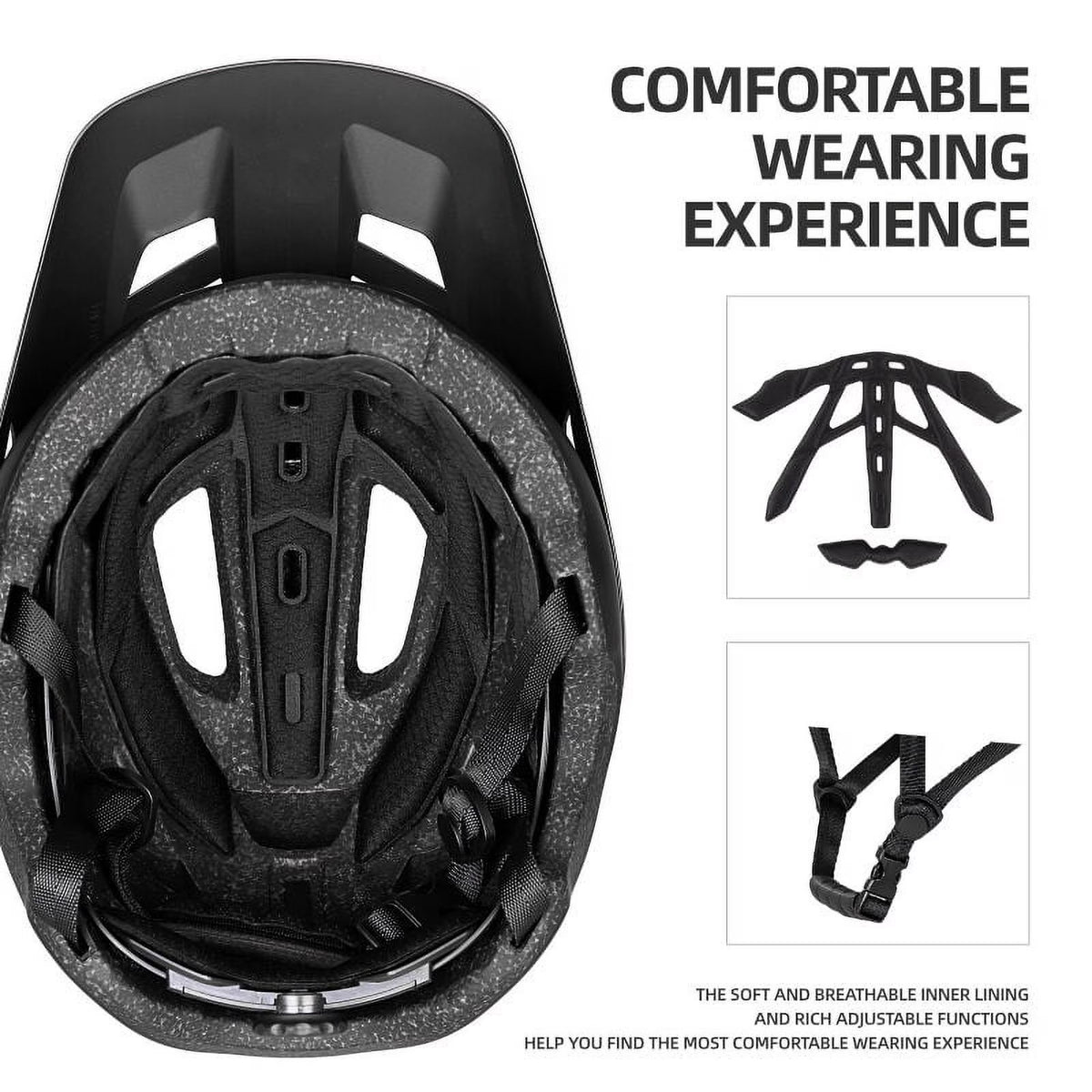 Mountain Bike Helmet for Men & Women - Large Black & Brown Cycling Safety Gear