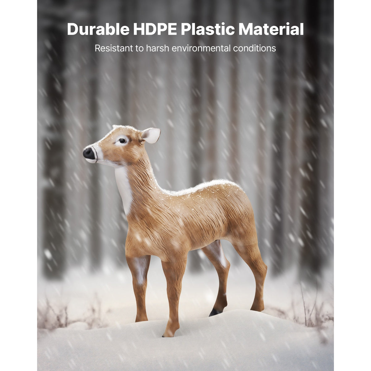 Realistic Outdoor Deer Decoy with Foldable Legs for Hunting and Garden Decor