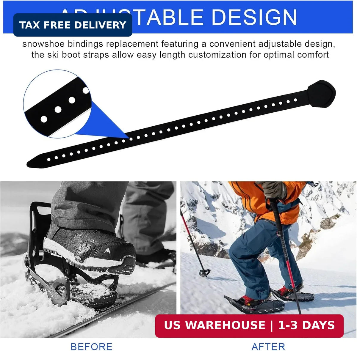 18-Inch Snowshoe Replacement Straps Kit for MSR Classic Snowshoes