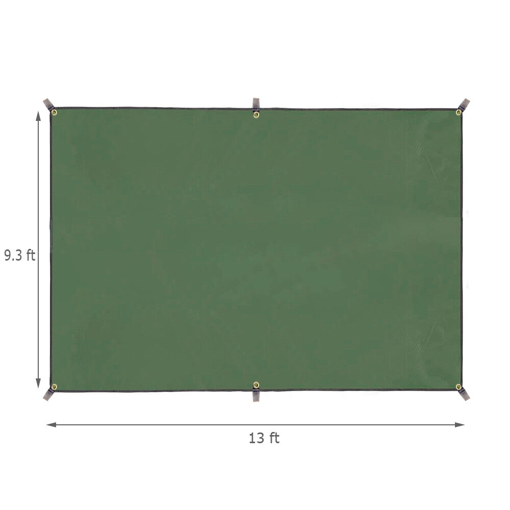 Waterproof Camping Tarp Tent Footprint Lightweight Ground Sheet Rain Fly 13'