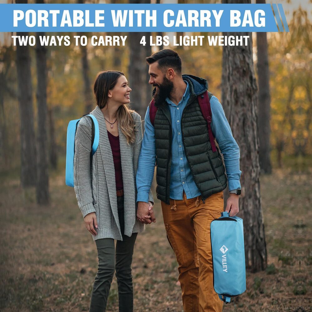 Portable Folding Camping Chair Lightweight Outdoor Seat for Beach Hiking 2-Pack