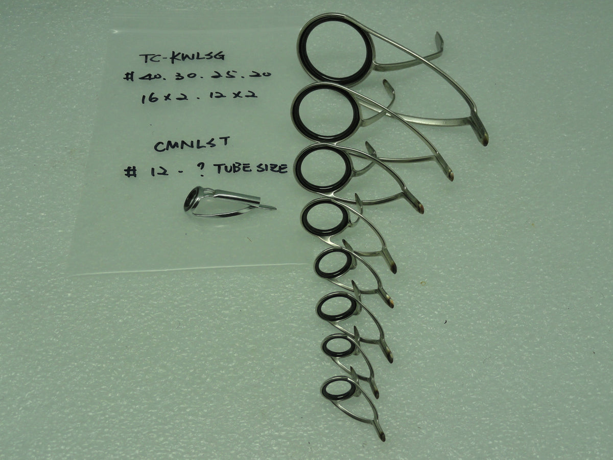 8 Pcs Spinning Rod Guide Set - SIC Fuji-Style Line Guides for Surf & Trolling Rods