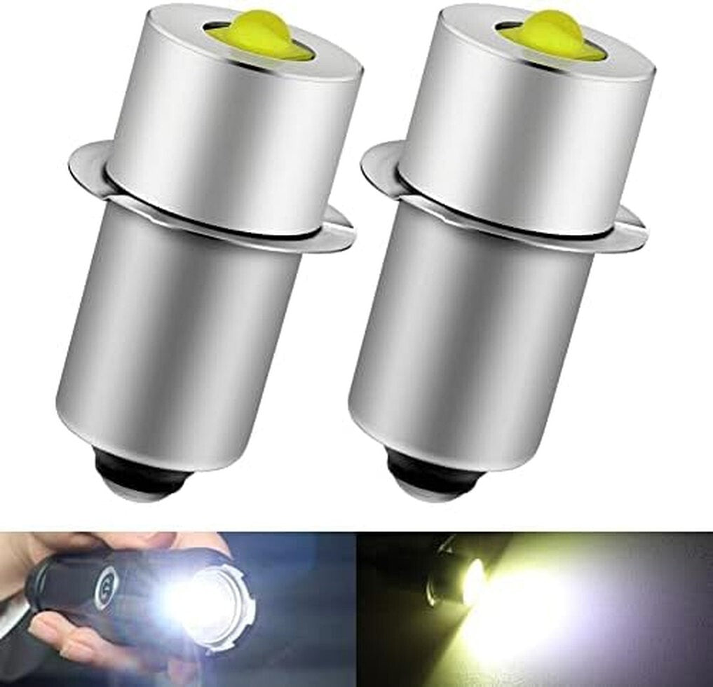 LED Flashlight Bulb 380 Lumens 2 Pack Compatible with Maglite 3-6 Cell