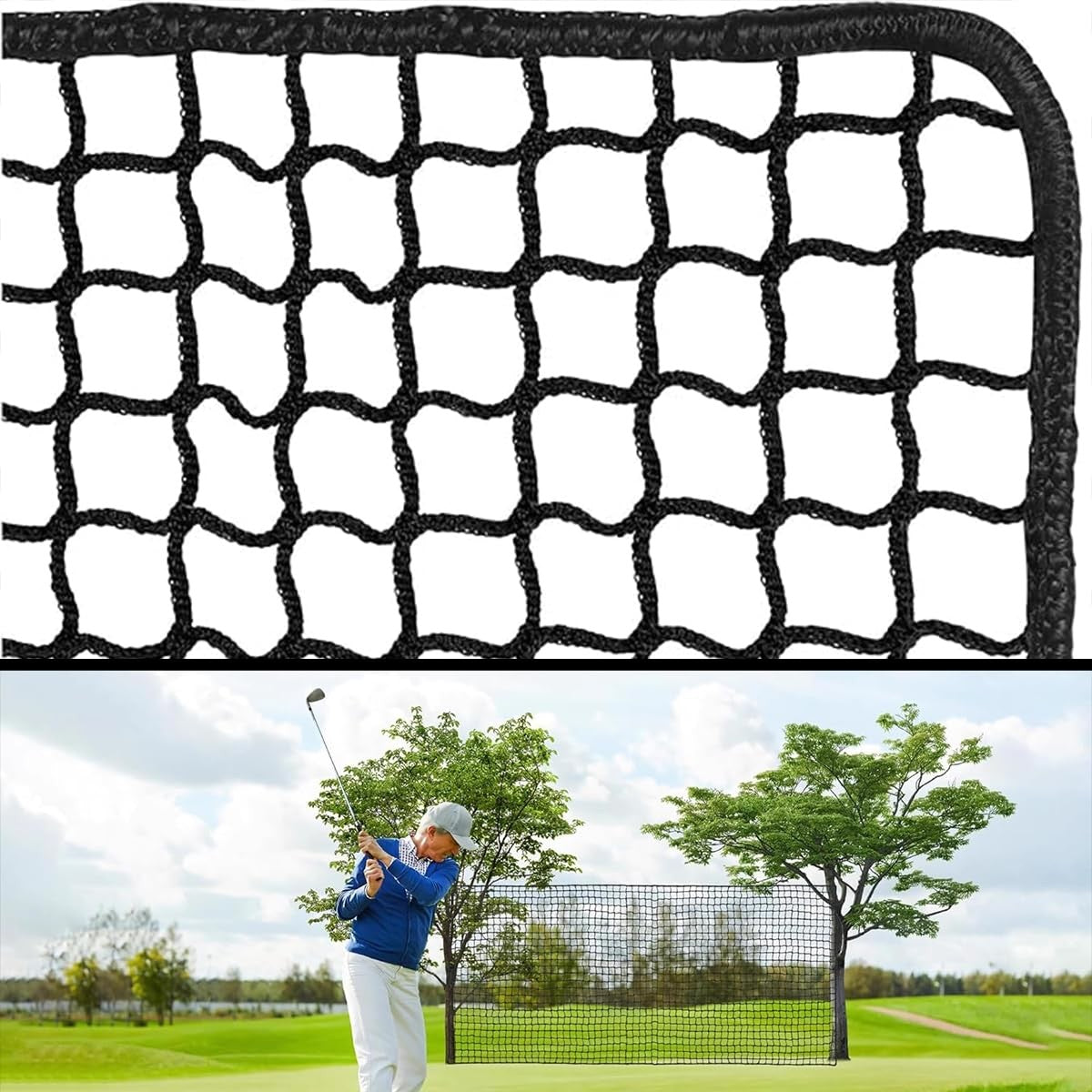Golf Practice Net for Indoor Outdoor Sports Training - Durable Nylon Mesh